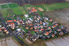 Vue aérienne de Ô à le quartier Minderslachen in Kandel dans le département Rhénanie-Palatinat, Allemagne