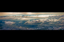 Vue aérienne de Nuages sur le Bienwald à Freckenfeld à Freckenfeld dans le département Rhénanie-Palatinat, Allemagne