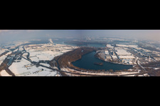 Vue aérienne de Panorama Vieux Rhin à Wörth am Rhein dans le département Rhénanie-Palatinat, Allemagne
