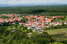 Scheibenhardt à Scheibenhard dans le département Bas Rhin, France depuis l'avion