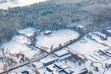 Stade Bienwald à Kandel dans le département Rhénanie-Palatinat, Allemagne d'en haut