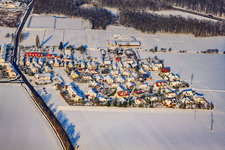 Vue aérienne de Ô à le quartier Minderslachen in Kandel dans le département Rhénanie-Palatinat, Allemagne