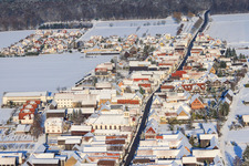 Photographie aérienne de En hiver/neige à le quartier Hayna in Herxheim bei Landau dans le département Rhénanie-Palatinat, Allemagne