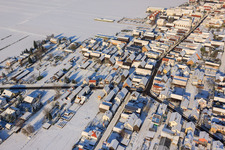 En hiver/neige à le quartier Hayna in Herxheim bei Landau dans le département Rhénanie-Palatinat, Allemagne hors des airs