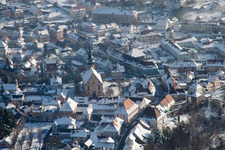 Photographie aérienne de Lauterbourg dans le département Bas Rhin, France