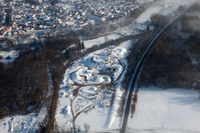 Vue oblique de Lauterbourg dans le département Bas Rhin, France