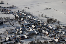 Vue aérienne de Siegen dans le département Bas Rhin, France