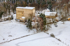 Vue oblique de Moulin dur à Kandel dans le département Rhénanie-Palatinat, Allemagne