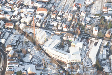 Hiver à Albersweiler dans le département Rhénanie-Palatinat, Allemagne hors des airs