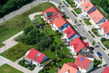 Vue aérienne de Nouvelle zone de développement Fuchsäcker à Wörth am Rhein dans le département Rhénanie-Palatinat, Allemagne