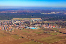 Bellheim dans le département Rhénanie-Palatinat, Allemagne vue d'en haut