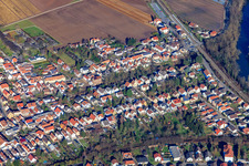 Vue aérienne de Rue Stettenberg à Lingenfeld dans le département Rhénanie-Palatinat, Allemagne