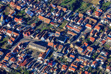 Vue oblique de Administration municipale Lingenfeld à Lingenfeld dans le département Rhénanie-Palatinat, Allemagne