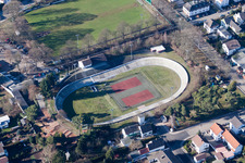 Vue aérienne de Parcours du vélo - hippodrome - parkour du RV08 à Dudenhofen dans le département Rhénanie-Palatinat, Allemagne