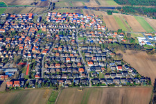 Vue oblique de Hanhofen dans le département Rhénanie-Palatinat, Allemagne