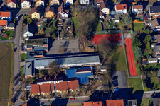 Vue aérienne de École primaire Hanhofen à Hanhofen dans le département Rhénanie-Palatinat, Allemagne