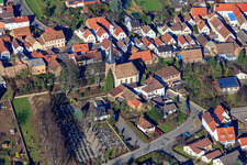 Vue aérienne de Cimetière à Gommersheim dans le département Rhénanie-Palatinat, Allemagne