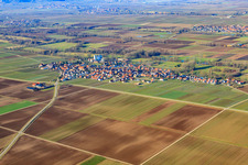 Vue aérienne de Freimersheim dans le département Rhénanie-Palatinat, Allemagne