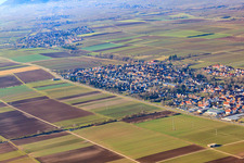 Photographie aérienne de Hochlustadt à Lustadt dans le département Rhénanie-Palatinat, Allemagne