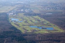 Vue aérienne de Terrain de golf au Landgut Dreihof à Essingen dans le département Rhénanie-Palatinat, Allemagne