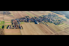 Vue aérienne de Vue sur le village à le quartier Hayna in Herxheim bei Landau dans le département Rhénanie-Palatinat, Allemagne