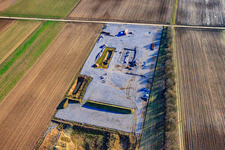 Vue aérienne de Chantier géothermique à Herxheimweyher dans le département Rhénanie-Palatinat, Allemagne