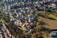 Vue aérienne de Nouvelle zone de développement Am Altbach à Herxheim bei Landau dans le département Rhénanie-Palatinat, Allemagne