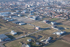 Quartier Queichheim in Landau in der Pfalz dans le département Rhénanie-Palatinat, Allemagne vue du ciel
