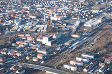 Vue aérienne de Gare à Landau in der Pfalz dans le département Rhénanie-Palatinat, Allemagne