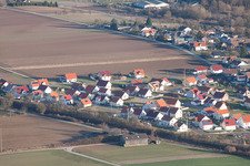 Vue aérienne de Nouvelle zone de développement NO à le quartier Schaidt in Wörth am Rhein dans le département Rhénanie-Palatinat, Allemagne