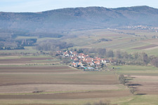 Vue aérienne de Bremmelbach dans le département Bas Rhin, France