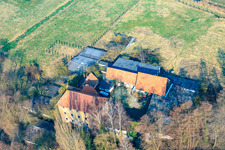 Enregistrement par drone de Barthelsmühle à le quartier Minderslachen in Kandel dans le département Rhénanie-Palatinat, Allemagne