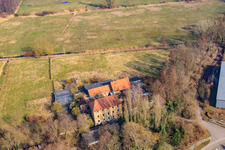 Image drone de Barthelsmühle à le quartier Minderslachen in Kandel dans le département Rhénanie-Palatinat, Allemagne