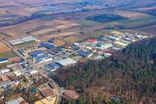 Vue aérienne de Zone industrielle de Gäxwald à le quartier Herxheim in Herxheim bei Landau dans le département Rhénanie-Palatinat, Allemagne