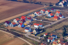 Vue aérienne de Nouvelle zone de développement à le quartier Mörlheim in Landau in der Pfalz dans le département Rhénanie-Palatinat, Allemagne
