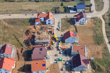 Vue oblique de Nouvelle zone de développement à le quartier Mörlheim in Landau in der Pfalz dans le département Rhénanie-Palatinat, Allemagne