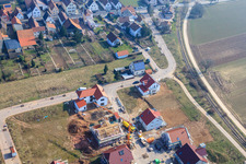 Vue d'oiseau de Nouvelle zone de développement Lower Rappenfeld à le quartier Mörlheim in Landau in der Pfalz dans le département Rhénanie-Palatinat, Allemagne