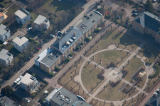 Vue aérienne de Jardin de l'hôpital à Landau in der Pfalz dans le département Rhénanie-Palatinat, Allemagne