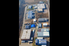 Photographie aérienne de Parc industriel de l'Ouest à le quartier Herxheim in Herxheim bei Landau dans le département Rhénanie-Palatinat, Allemagne