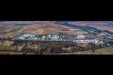 Vue aérienne de Parc d'activités Panorama Ouest à le quartier Herxheim in Herxheim bei Landau dans le département Rhénanie-Palatinat, Allemagne