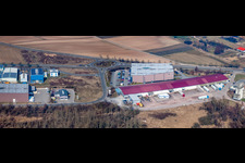 Parc industriel de l'Ouest à le quartier Herxheim in Herxheim bei Landau dans le département Rhénanie-Palatinat, Allemagne hors des airs