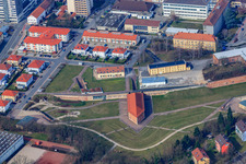 Vue aérienne de Parc municipal de Fronte Lamotte, Germersheim à Germersheim dans le département Rhénanie-Palatinat, Allemagne