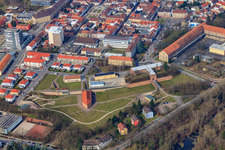 Photographie aérienne de Parc municipal de Fronte Lamotte, Germersheim à Germersheim dans le département Rhénanie-Palatinat, Allemagne
