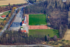 Port à Germersheim dans le département Rhénanie-Palatinat, Allemagne vue du ciel