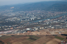Vue aérienne de Neuenheimer Feld à le quartier Ochsenkopf in Heidelberg dans le département Bade-Wurtemberg, Allemagne