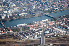 Vue aérienne de Rue Vangerow à le quartier Bergheim in Heidelberg dans le département Bade-Wurtemberg, Allemagne