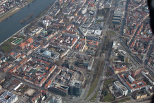 Vue aérienne de Complexe électoral à le quartier Bergheim in Heidelberg dans le département Bade-Wurtemberg, Allemagne