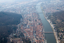 Vue aérienne de Vieille ville à le quartier Kernaltstadt in Heidelberg dans le département Bade-Wurtemberg, Allemagne