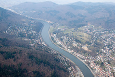 Quartier Ziegelhausen in Heidelberg dans le département Bade-Wurtemberg, Allemagne hors des airs