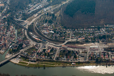 Neckargemünd dans le département Bade-Wurtemberg, Allemagne d'en haut